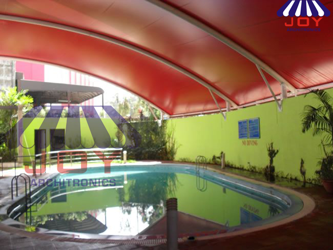 Cladded Strucutur_Sun shading, roller blinds , Awnings, Monsoon Blinds, Resort Tents, Fixed Awnings, Car Roofs, Shade Sails, Fabric Ceiling Manufacturer in Mumbai, navi mumbai & Thane