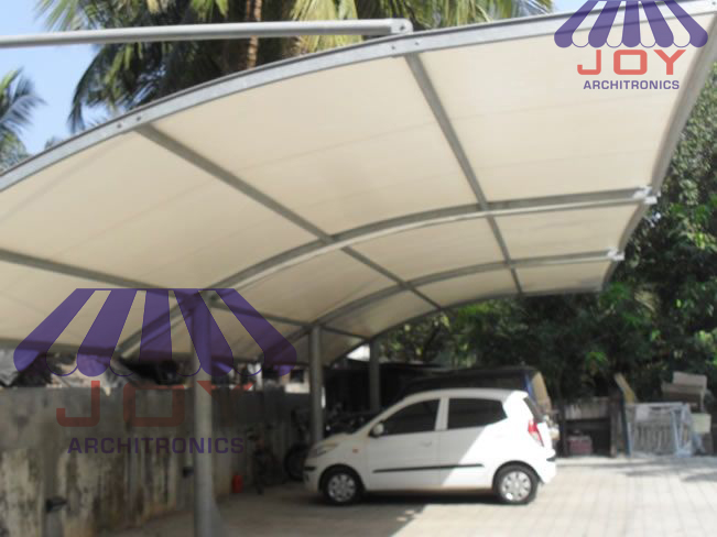 Modular Tensile Strucutres_ Sun shading, roller blinds , Awnings, Monsoon Blinds, Resort Tents, Fixed Awnings, Car Roofs, Shade Sails, Fabric Ceiling Manufacturer in Mumbai & Thane (5)