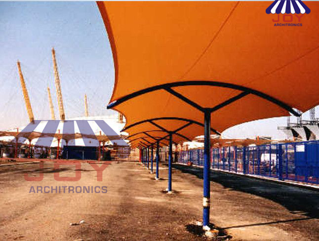 Walkways_ Sun shading, roller blinds , Awnings, Monsoon Blinds, Resort Tents, Fixed Awnings, Retractable Awnings, Car Roofs, Shade Sails, Fabric Ceiling Manufacturer in Mumbai, navi mumbai & Thane